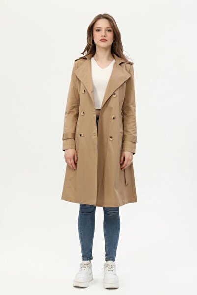 Jamila Women's Summer Mid Length Trench Coat