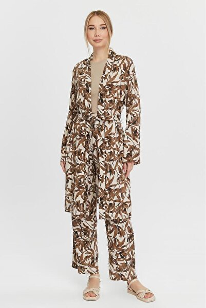 Jamila Renkli Ikili Takım Kadın Kimono