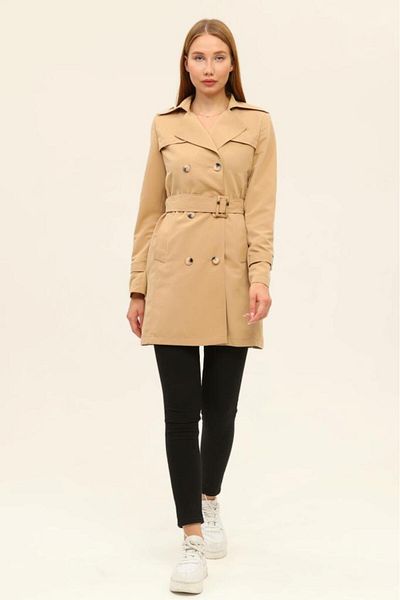 Jamila Summer Unlined Gabardine Fabric Short Women's Trench Coat
