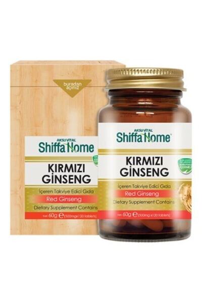 Shiffa Home Aksu Vital Tahta Kutu Ginseng Kırmızı Kore Ginseng Ginsek 120 Tab...