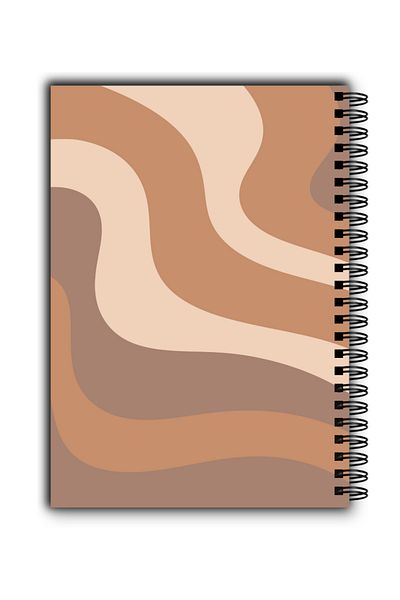 MG Office A5 Cappuccino Dictando Notebook – Metallic Spiral, 80 Sheets, Thick Paper, Soft Cover
