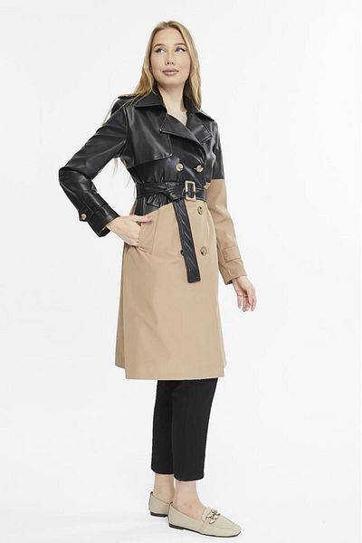 Jamila Leather Women's Trench Coat
