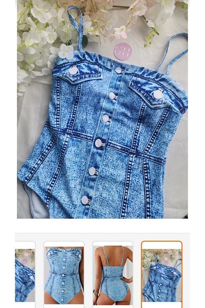 G&H UNDERWEAR Costum de baie din denim pentru copii Young