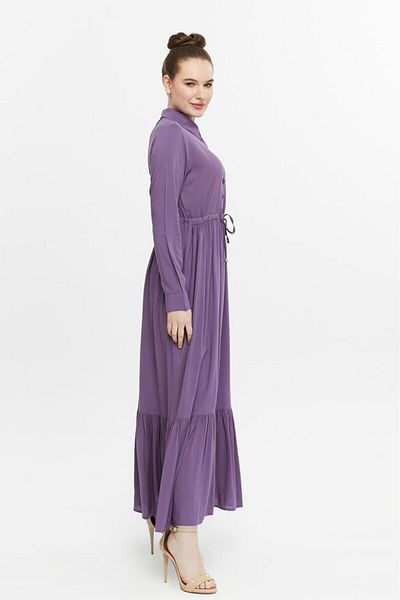 Jamila Buttoned Gathered Women's Hijab Dress