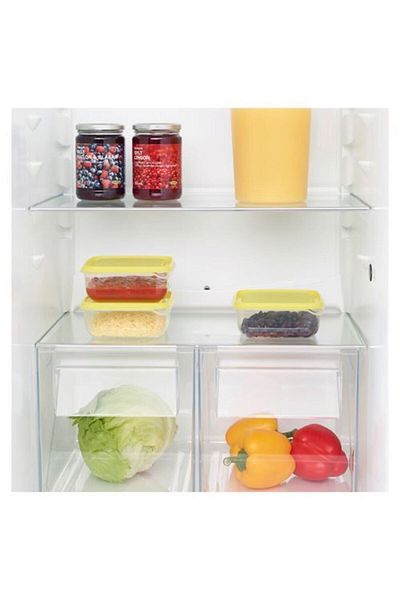 IKEA Pruta Storage Container Set of 3 0.6 Lt Yellow Color Multi-Purpose Feature 3 Pieces Yellow Lid Yellow Container