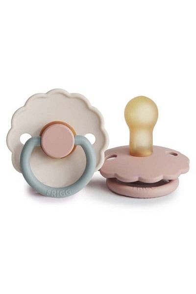 Frigg Daisy Double Rubber Pacifier - Cotton Candy / Blush 0-6 Months
