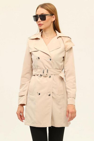 Jamila Summer Unlined Gabardine Fabric Short Women's Trench Coat