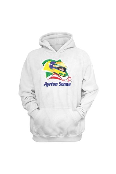 usateamfans Суичър с качулка Ayrton Senna - удобна кройка и стилен дизайн