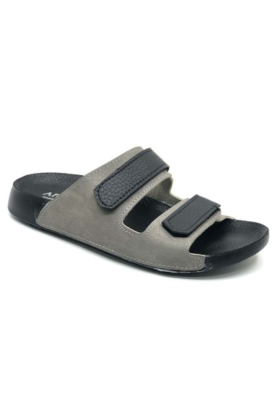 KOCAMANLAR Aryan 80-012 Dr. Recommended Orthopedic Men's Slippers Gray