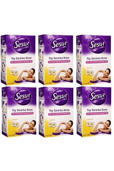 Sesu TÜY SARARTICI KREM 35 GR+18GR = 53 GR PAKET 6 ADET