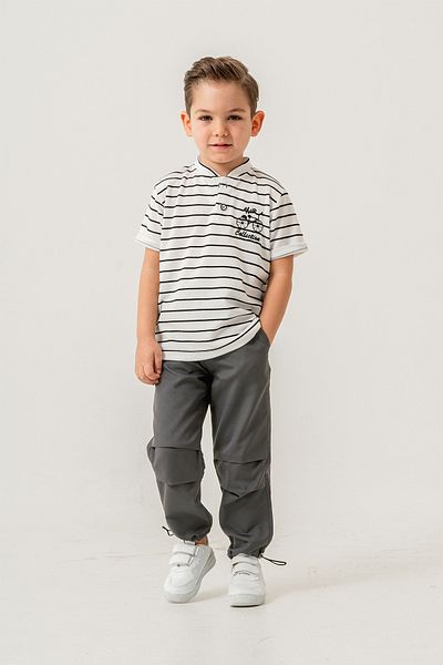 e-çocuk Male Child Short-Sleeve Stripe Suit 60288
