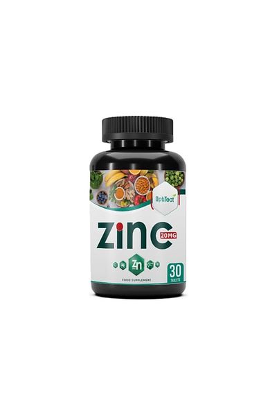 OptiTect Zinc, 20 Mg, 30 Tablets, Supports Immune Health, Energy Boosting