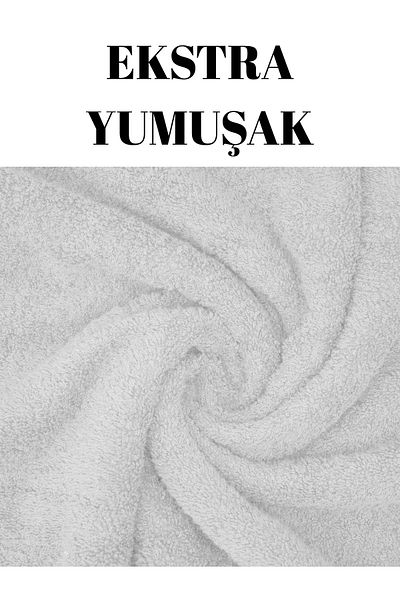 mihriban 2 Pieces Cotton White Hand Face - Hotel Towel Extra Soft Towel Set 50x90 cm