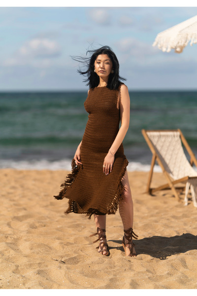 MODA El Yapımı Plaj & Yazlık Elbise | El Örgüsü Yaz Stili Uzun Elbise