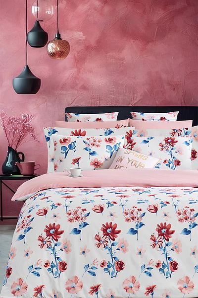 İQON Double Elastic Duvet Cover Set - Dai̇sy White