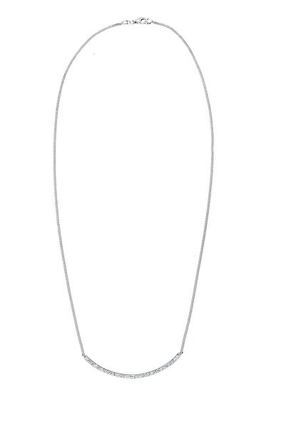 ELLI Dámský náhrdelník s mašlí a minimalistickými krystaly ze sterlingového stříbra 925