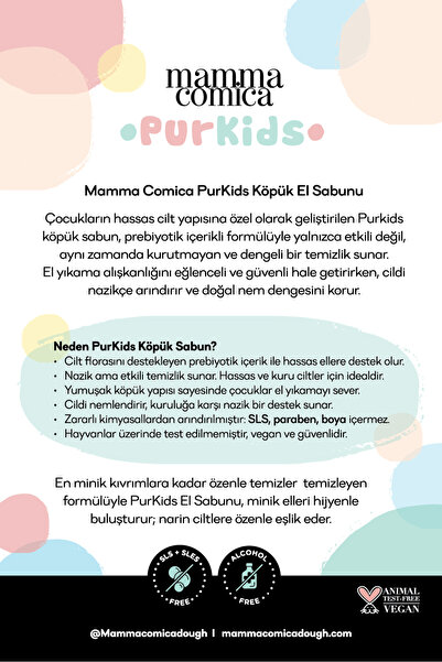 MammacomicaDough Purkids Prebiotikli Vegan Köpük El Sabun-400ml