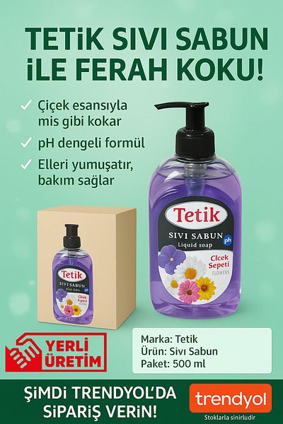 Tetik Liquid Hand Soap Lavender 500 Gr