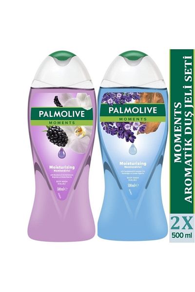 Palmolive Moments Shower Gel Blackberry Orchid 500 ml - Sandalwood Lavender Oil 500 ml