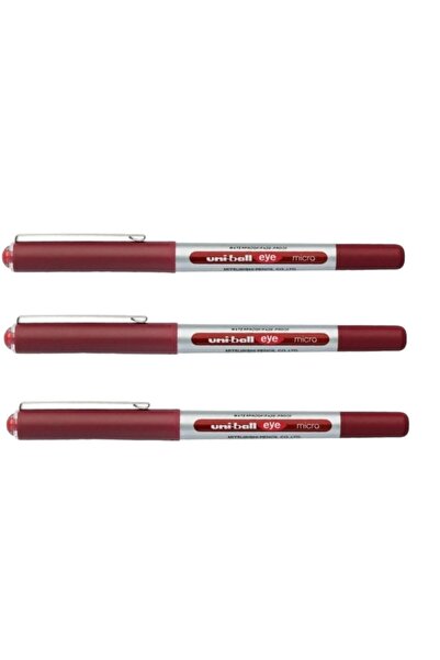 UNİ-BALL UNİBALL EYE MİCRO 0.5 KIRMIZI ROLLER KALEM ( Üç Adet )