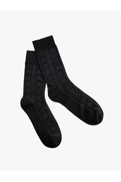 Koton Basic Socket Socks Geometric Patterned