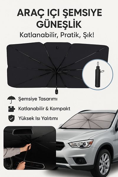 BLUE SİDE Αυτόματη αντηλιακή προστασία - Προστατευτικό από τις ακτίνες UV, Παράθυρο ομπρέλας