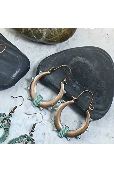 Ivory Pearl أقراط برونزية عرقية ريترو