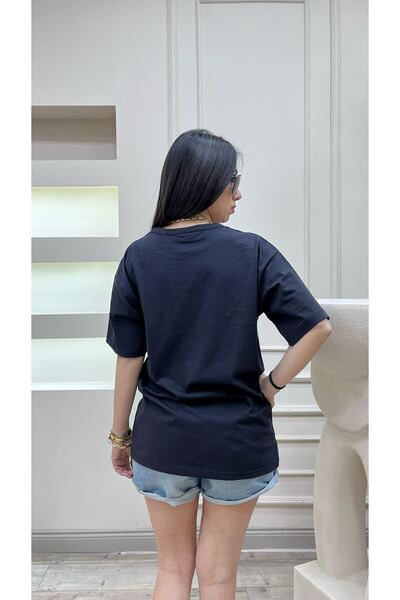 CLAYES Футболка з принтом Smoke NASA з джерсі - футболка оверсайз з круглим вирізом і короткими рукавами