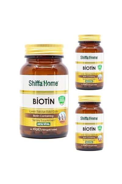 Shiffa Home Biotin 60 Tablet 750 Mg X 3 Pieces