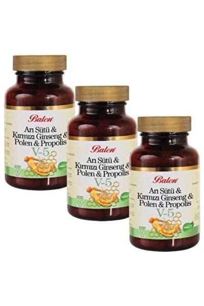 Balen Arı Sütü - V5  K.gins Polen Prop.tablet 1015mg*60 3 Adet