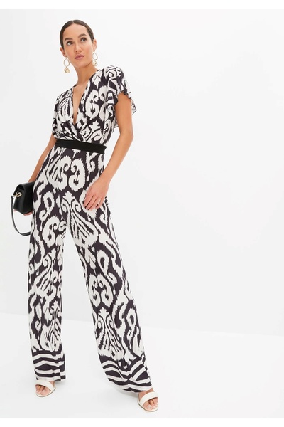 BYŞANS Kadın Renkli Anvelop Yakalı Tulum 65N37953