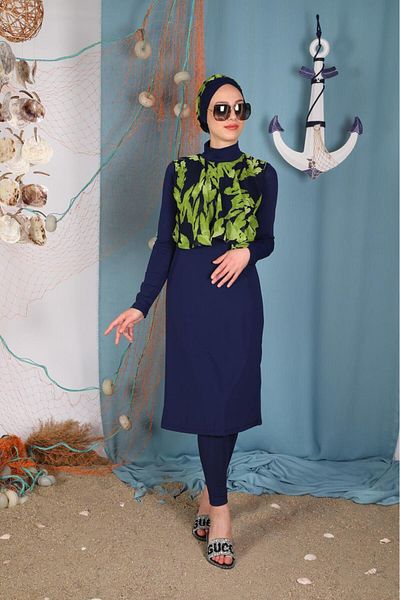 ns tasa Forest Model Design Hijab Swimsuit Set