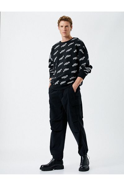 Koton Parachute Trousers Loose Cut With Stopper Cargo Pocket Detail