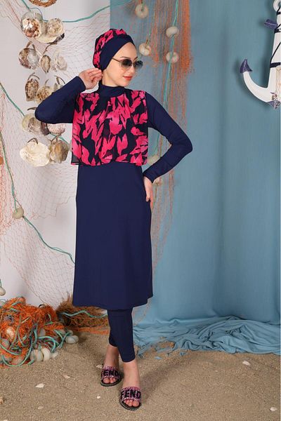 ns tasa Forest Model Design Hijab Swimsuit Set