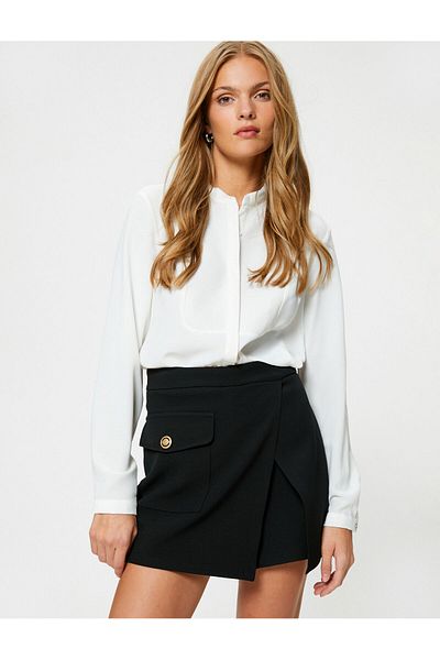 Koton Magnificent Collar Shirt Long Sleeve Robe