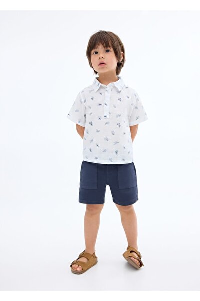 MANGO Baby Short-sleeved printed shirt