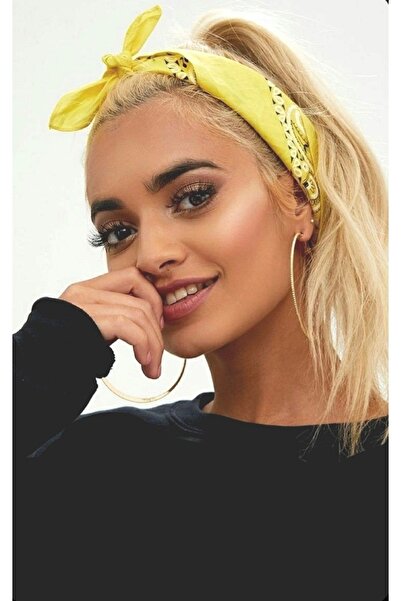 Be Best Unisex Sarı Desenli Bandana Cd136