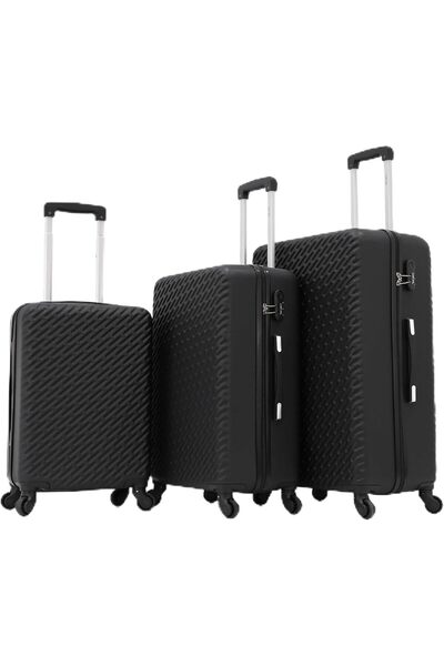 Capital حقيبة سفر بعجلات دوارة وقفل رقمي من 3 قطع