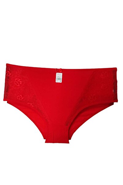 wear treasure 4'lü Pamuklu Ön Ve Arka Dantelli Yüksek Bel Büyük Beden Kadın Külot