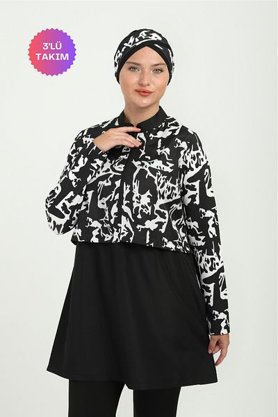 Sonne's Quick Dry 3-Piece Fully Covered Hijab Swimsuit Set
