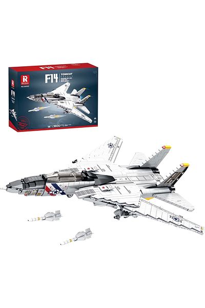 REOBRIX F-14Tomcat Fighter Jet,Technical Block Building Kit (1600 Pcs)