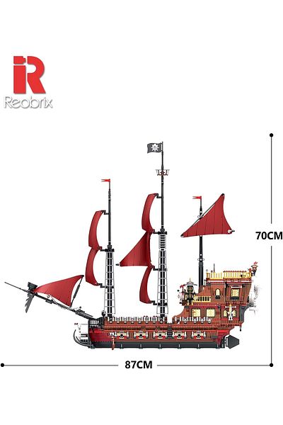 REOBRIX Pirate Ship, Technical Block Building Kit (3066 Parts)