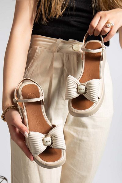 TEKİN SHOES Inflatable Bow Sandals
