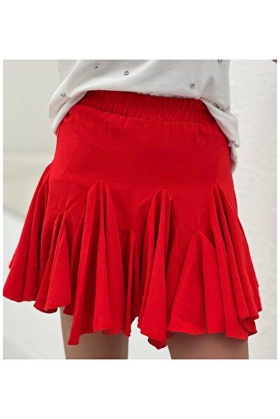 Serra Kadın Nar Çiçeği Şortlu Etek