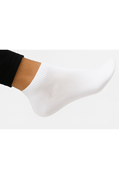 Mudizone Икономичен пакет от 10 бели чорапи тип обувки