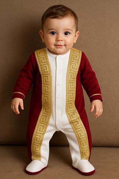 Masal Dünyası Bursa Kaftan Hırkalı Şehzade Model Erkek Bebek Özel Gün Tulumu ...
