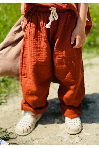 Cigit بنطلون موسلين 1-7 سنوات صدأ