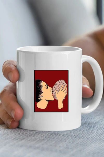 thekam Brain Printed Porcelain Mug - the Kam Store