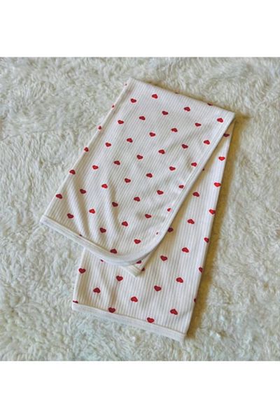 YUKOBABY Red Heart 80X90 cm Single Layer Baby Blanket