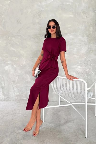 Better Rochie de damă din țesătură modal cu cravată laterală